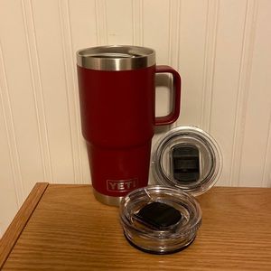 Yeti Rambler 20 oz Travel Mug, Harvest Red